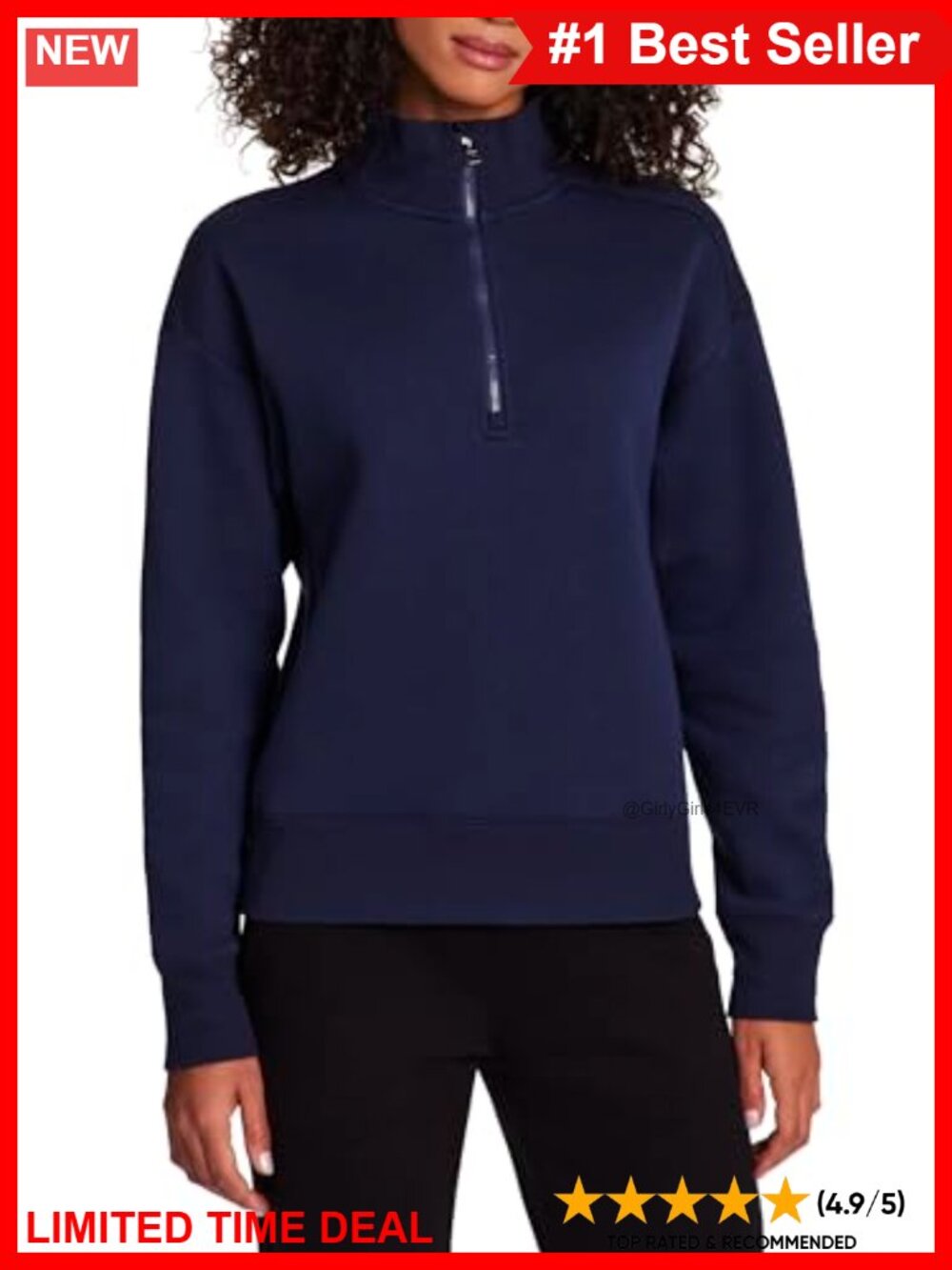 Supersoft Fleece Half-Zip Cropped Pullover Relaxed Fit Mock Neck Activewear